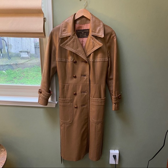 dan di modes Jackets & Blazers - Vintage Dan Di Modes 26K Leather trench